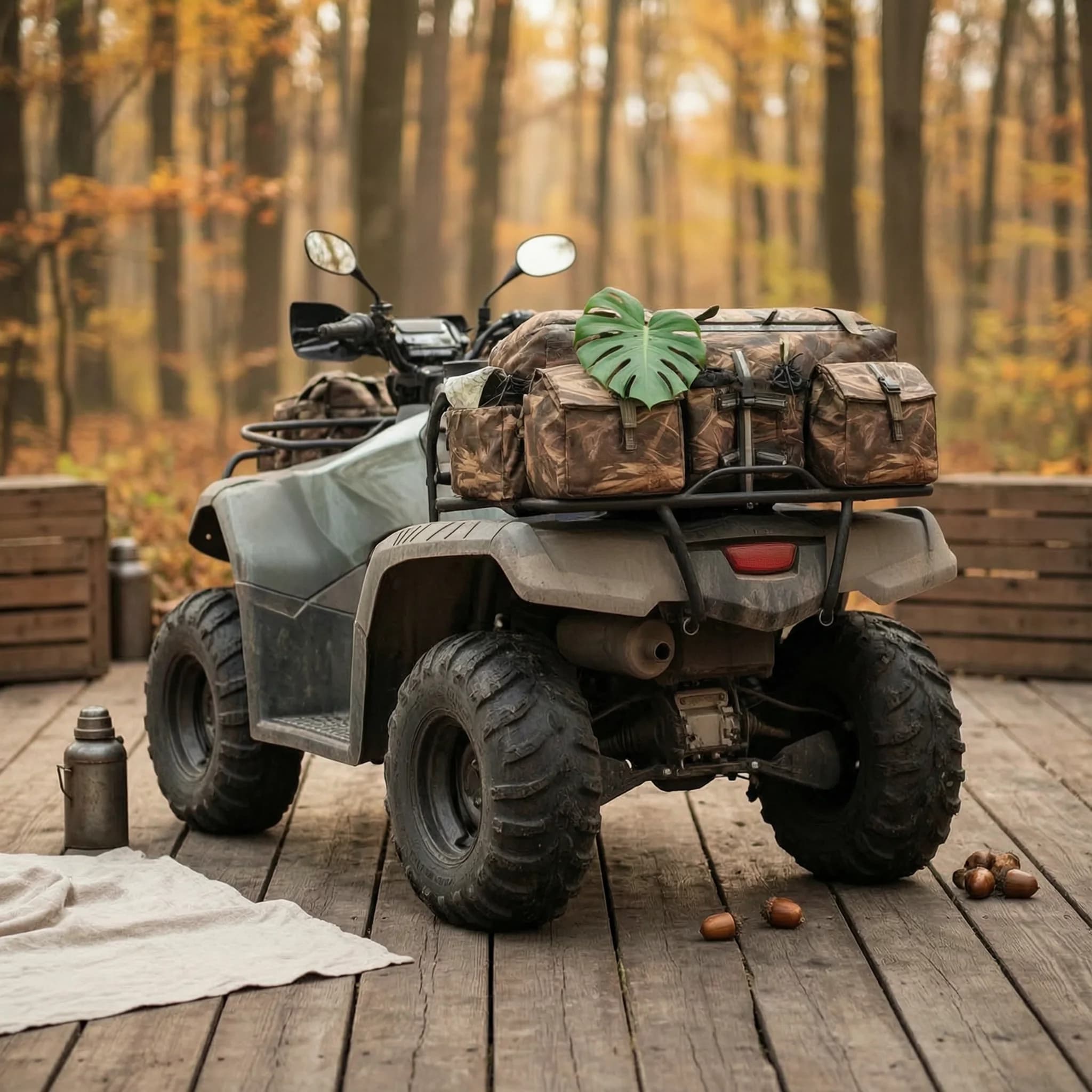 All-weather Off-road Cargo Bag 600D Oxford Cloth ATV Bag with Hinged Lid Vehicle Storage Organizer for Trail Gear Packing