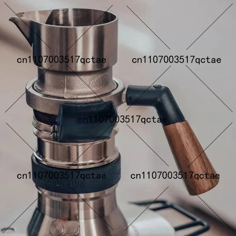 Macchina per Espresso Italiana con Manico in Legno di Noce, Compatibile con Diverse Caffettiere da Fornello