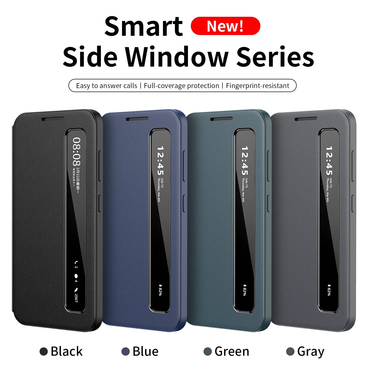 Luxury Business Smart Flip App Smart Window Protection Cover, Suitable for Samsung Galaxy S26 S25 S23 S24 Ultra A56 Phone Cases