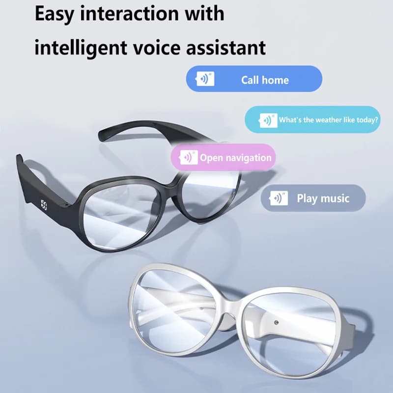 Occhiali da sole Bluetooth intelligenti Bluetooth 5.4 con protezione per gli occhi, cuffie audio, controllo touch con impronta digitale per Apple, Xiaomi, Samsung