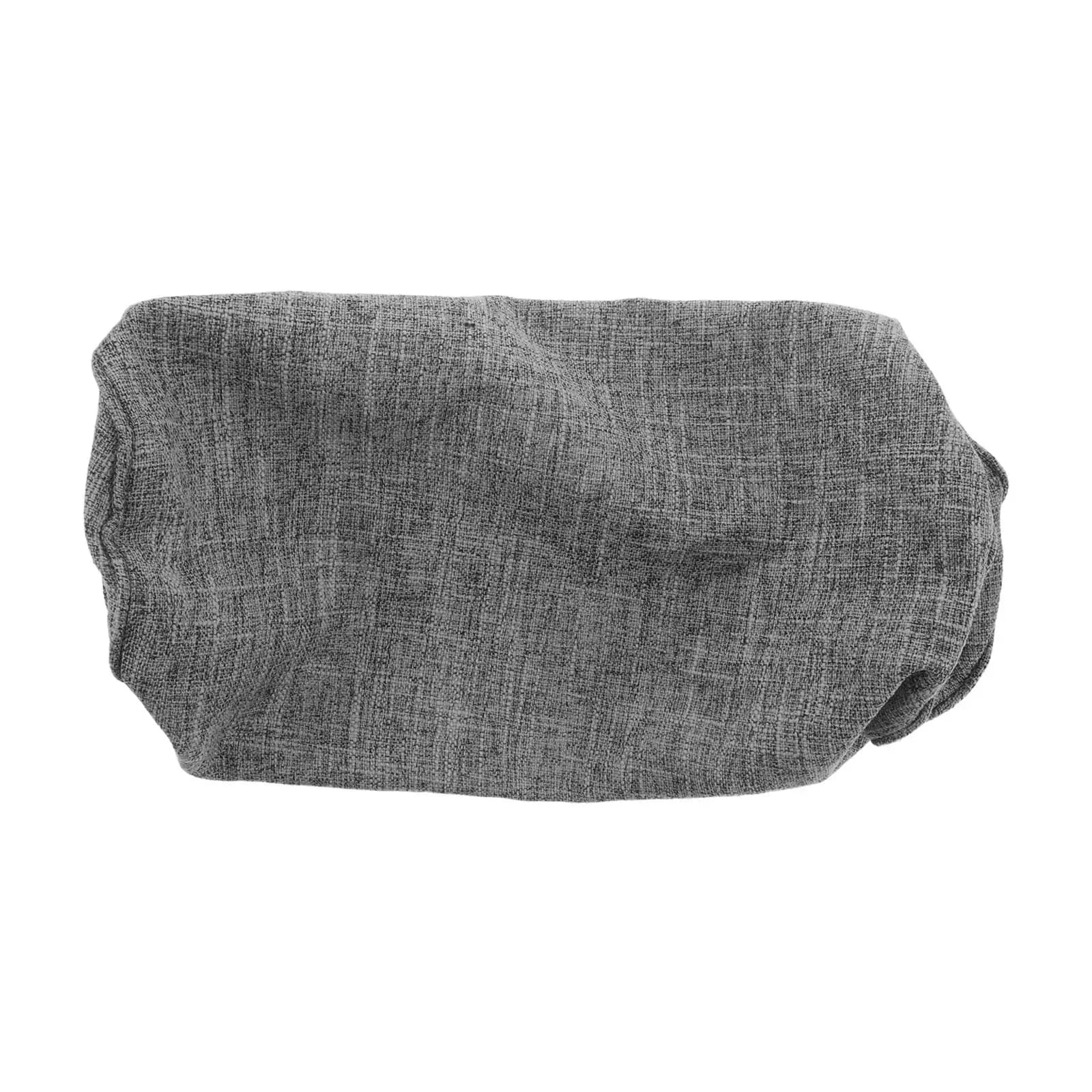 Fodera per cuscino rotondo cilindrico in cotone e lino morbido, protezione per cuscino cervicale 15.7x5.9 pollici, grigio