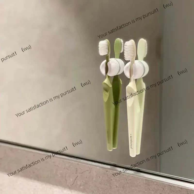 Porta spazzolino da 4 pezzi Porta spazzolino semplice in silicone (con ventosa) Accessori per il bagno Prodotti Articoli per la casa
