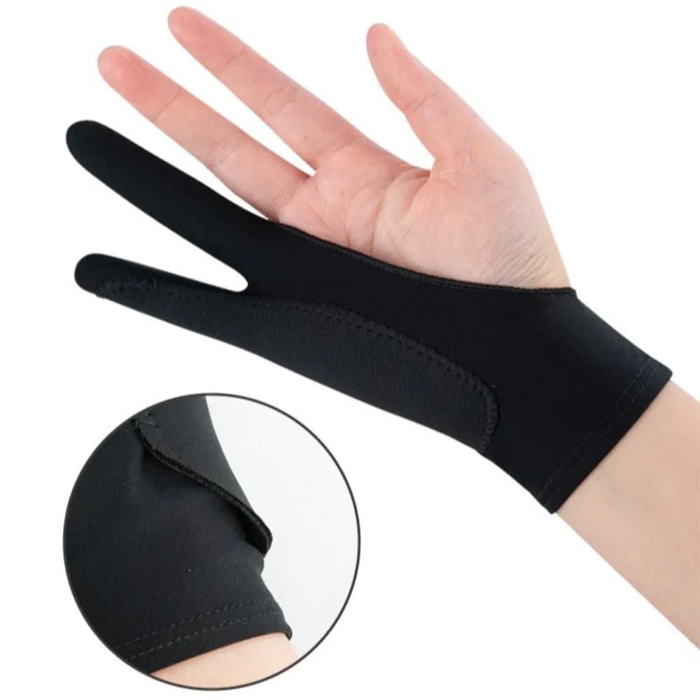 Guanto ispessito da disegno per artista professionale per tavoletta grafica Tappetino leggero Antivegetativa Antiusura e antisporco Stonego Finger Cot
