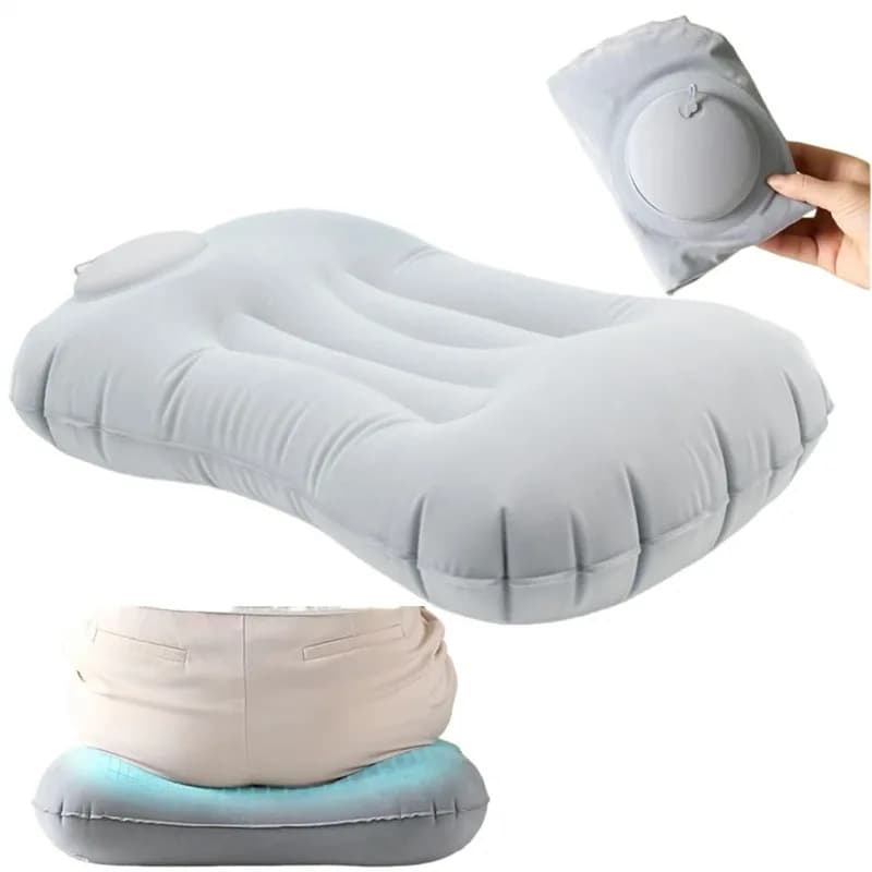 Cuscino ultra morbido per auto per supporto cervicale e lombare, cuscino gonfiabile portatile e confortevole, cuscino da campeggio 1/2 pezzi, cuscino da piscina