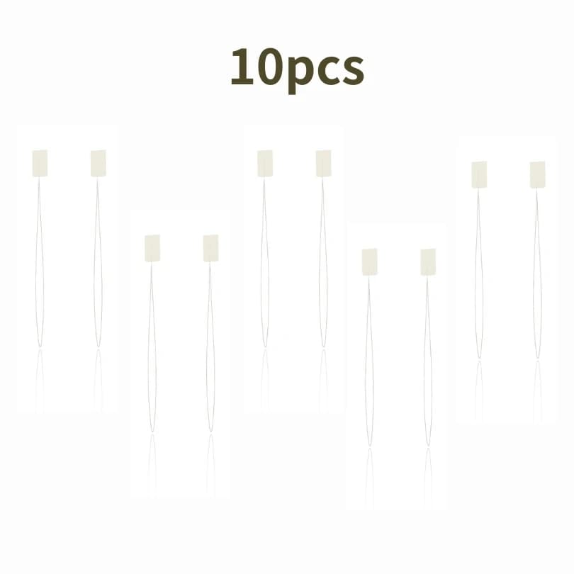 10pcs Stainless Steel Long Needle Threader for Punch Needles Craft Hand Tools