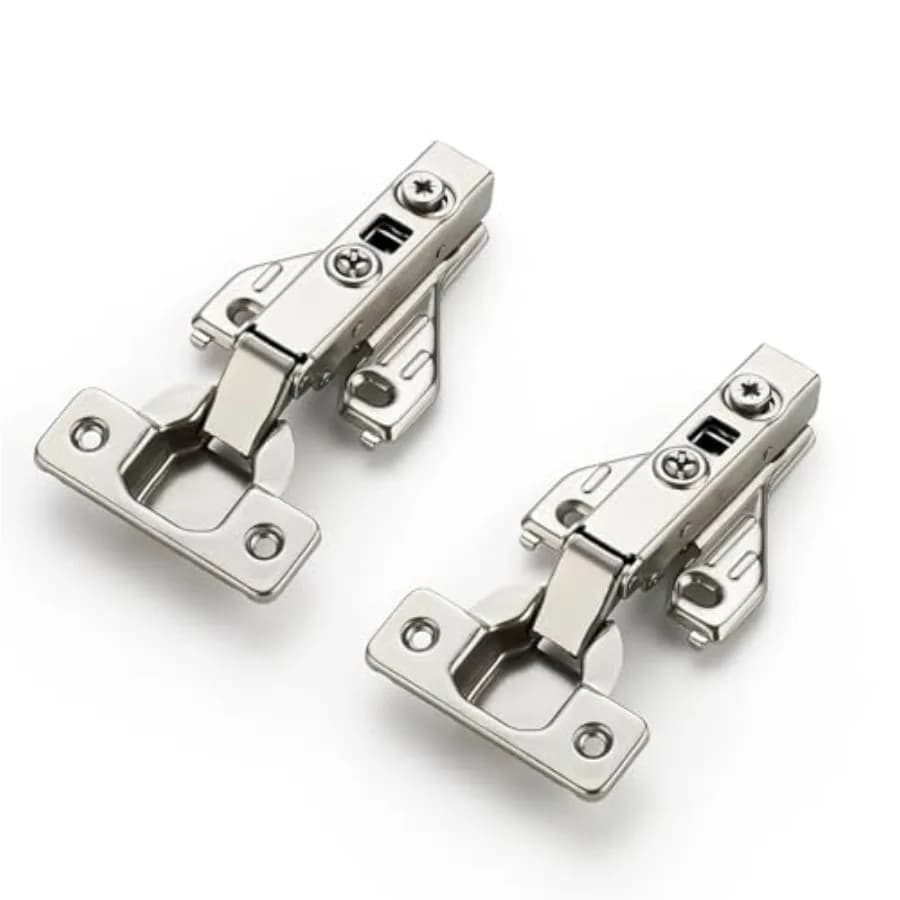 1 Pair 2 Packs Full Overlay Cabinet Door Hinges, 5 Degree Adjustable Concealed Kitchen Cabinet Hinges Soft Close for Face Frame
