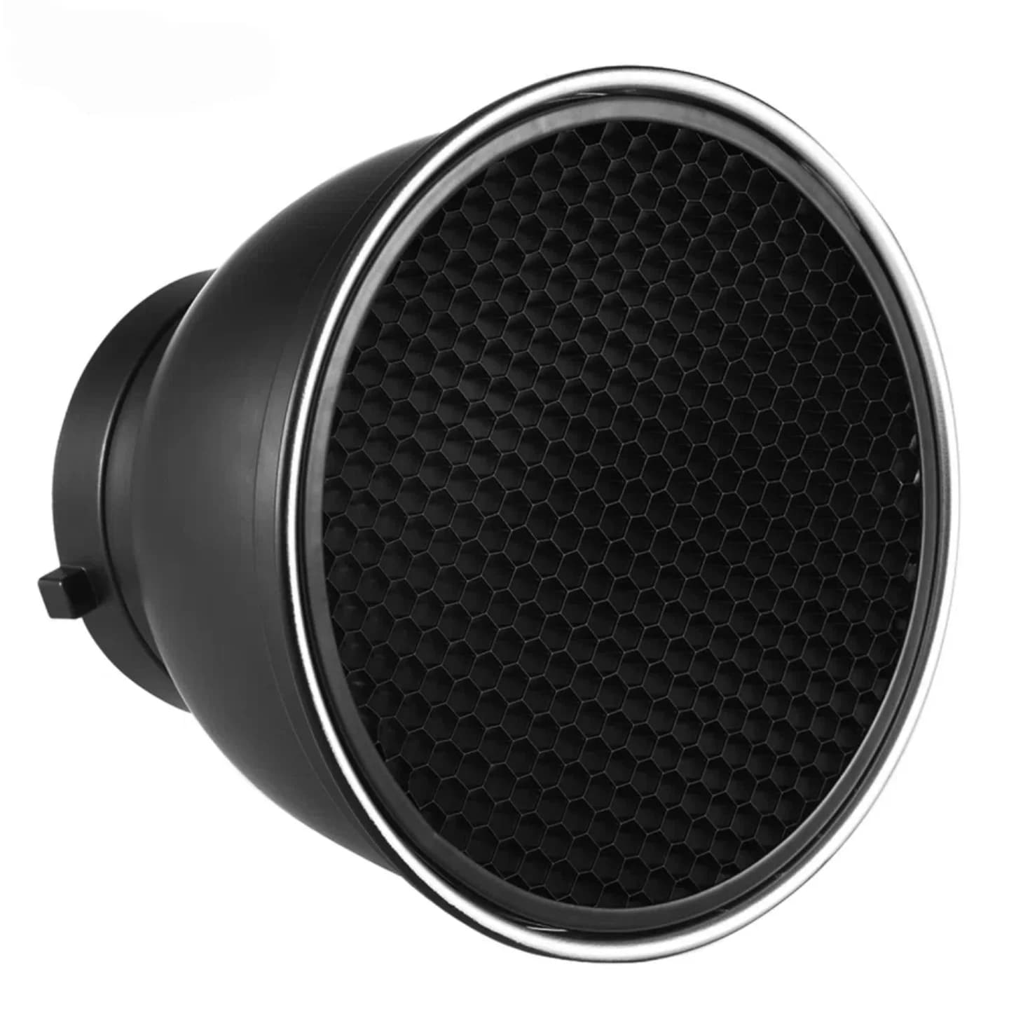 Paralume per lampada con diffusore riflettore standard da 7" con 60 ° Griglia a nido d'ape per luce stroboscopica da studio Bowens Mount Speedlite