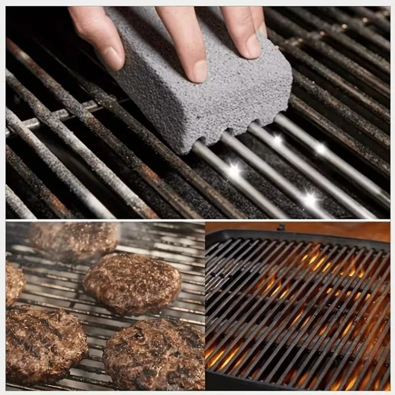 1-10 Pezzi Mattone per Pulizia Griglia, Pietra Pomice Resistente al Calore, Pulitore per Griglia da Cucina Esterna, Accessori per Barbecue