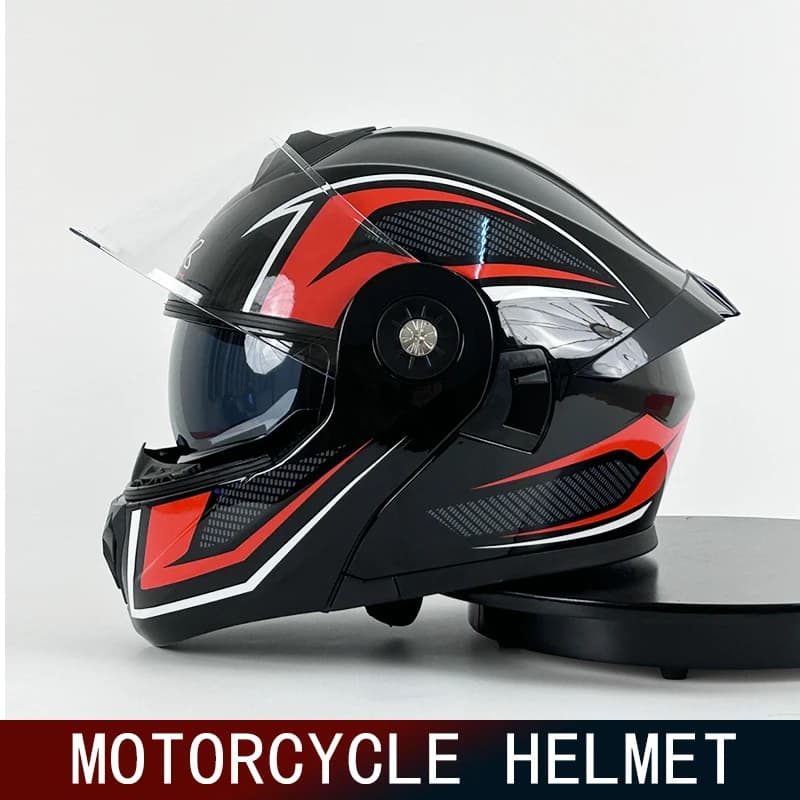 Casco moto casco viso uomo e donna inverno ed estate moto casco completo doppia lente quattro stagioni universale helme