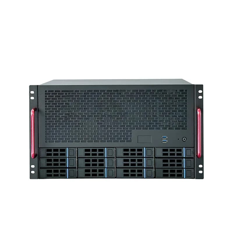 12-Bay NAS Chassis ATX Motherboard ATX PSU Support 8 Full-Height PCIe Slots Home Enterprise Storage Case