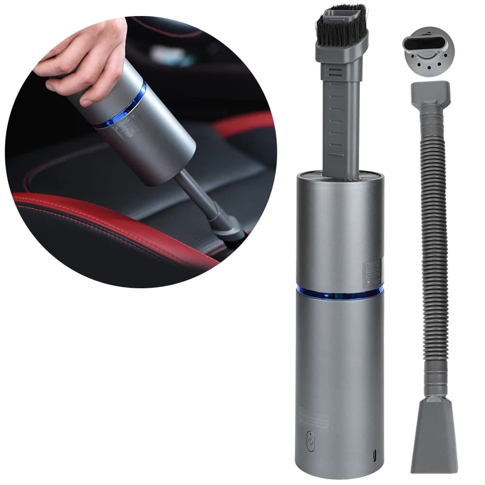 Aspirapolvere Portatile per Auto Senza Fili 4500Pa, Mini Pulitore USB per Auto e Casa
