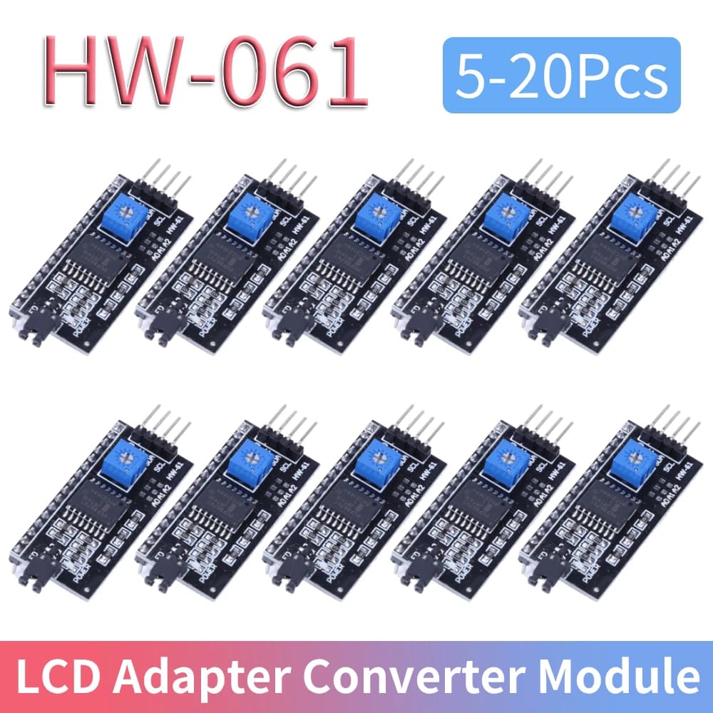 5-20 Pieces Module Adapter LCD Converter HW-061 PCF8574 IIC I2C for LCD Display1602 2004, 5V LCD Display Adapter Module for Robot Arduino Components