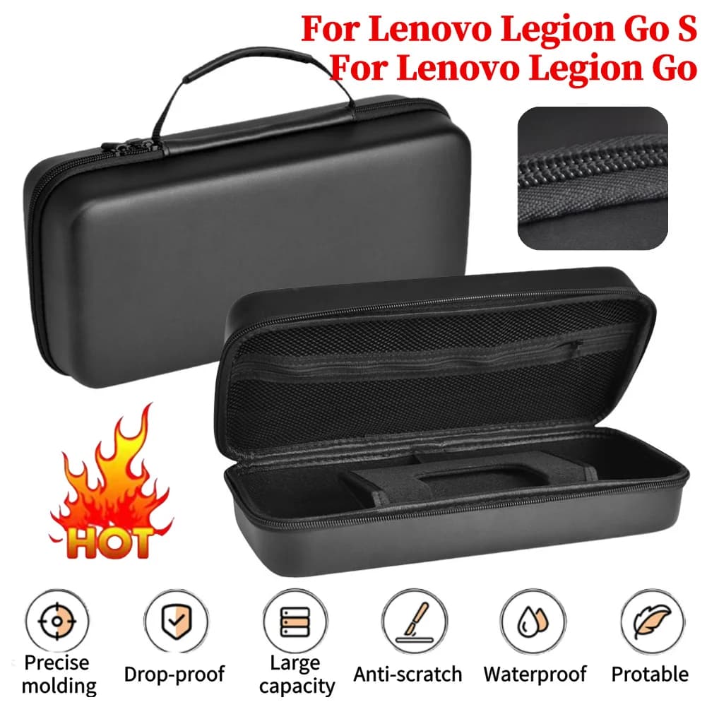 Custodia da viaggio rigida Borsa portaoggetti portatile antiurto con tasca in rete Custodia protettiva antigraffio per console di gioco Lenovo Legion Go