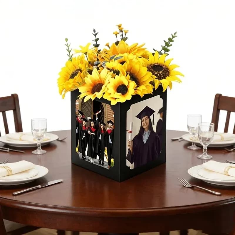 2026 new premium graduation table box centerpieces photo frame display congrats grad party favor gift picture decor photo props