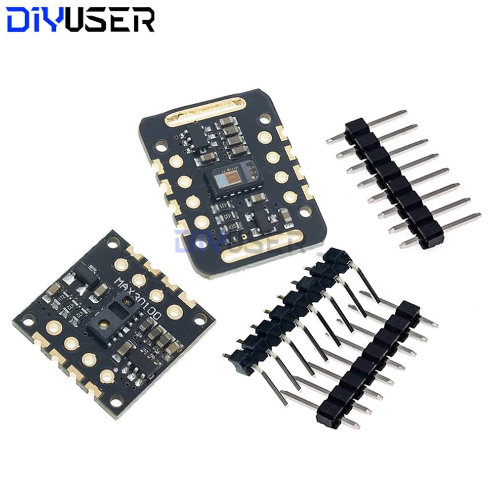 MAX30102 MAX30100 Blood Oxygen Sensor with Heart Rate I2C Interface Compatible with Arduino ESP32 Raspberry Pi for DIY Health Monitor