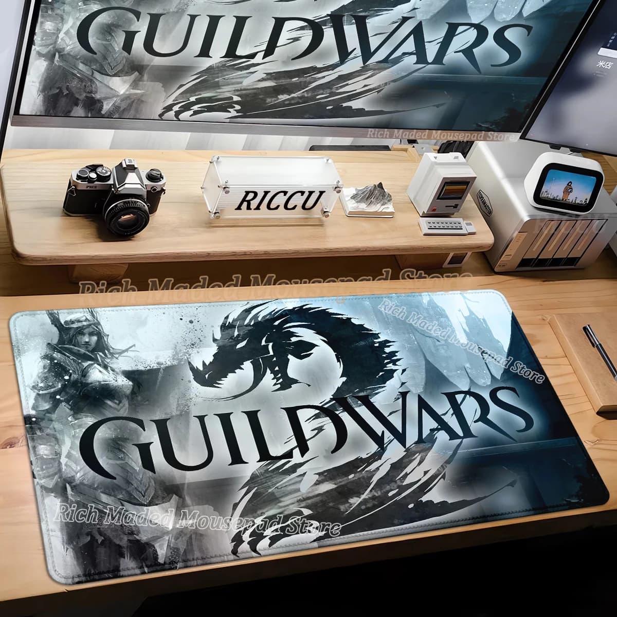 Tappetino da scrivania per giochi Guild Wars 2 Tappetino per mouse Notbook Tappetino per mouse da gioco per computer Tastiera per giocatori Tappetino per mouse esteso Accessori per PC Tappeto grande