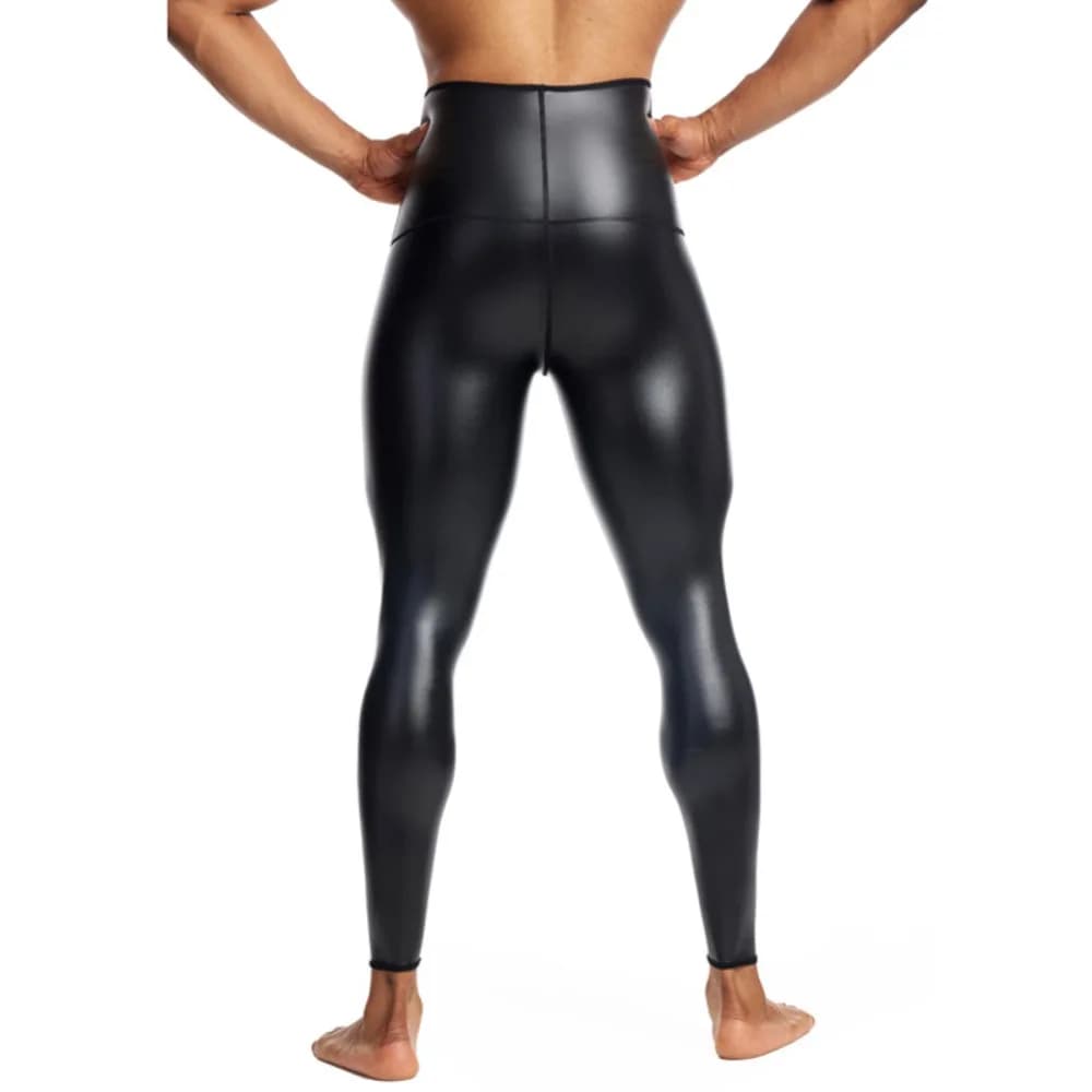 High Waist Men's Leggings, Modelling, With Push-Up Pants and Effect Control, Elastic Pants for Training and Fitness