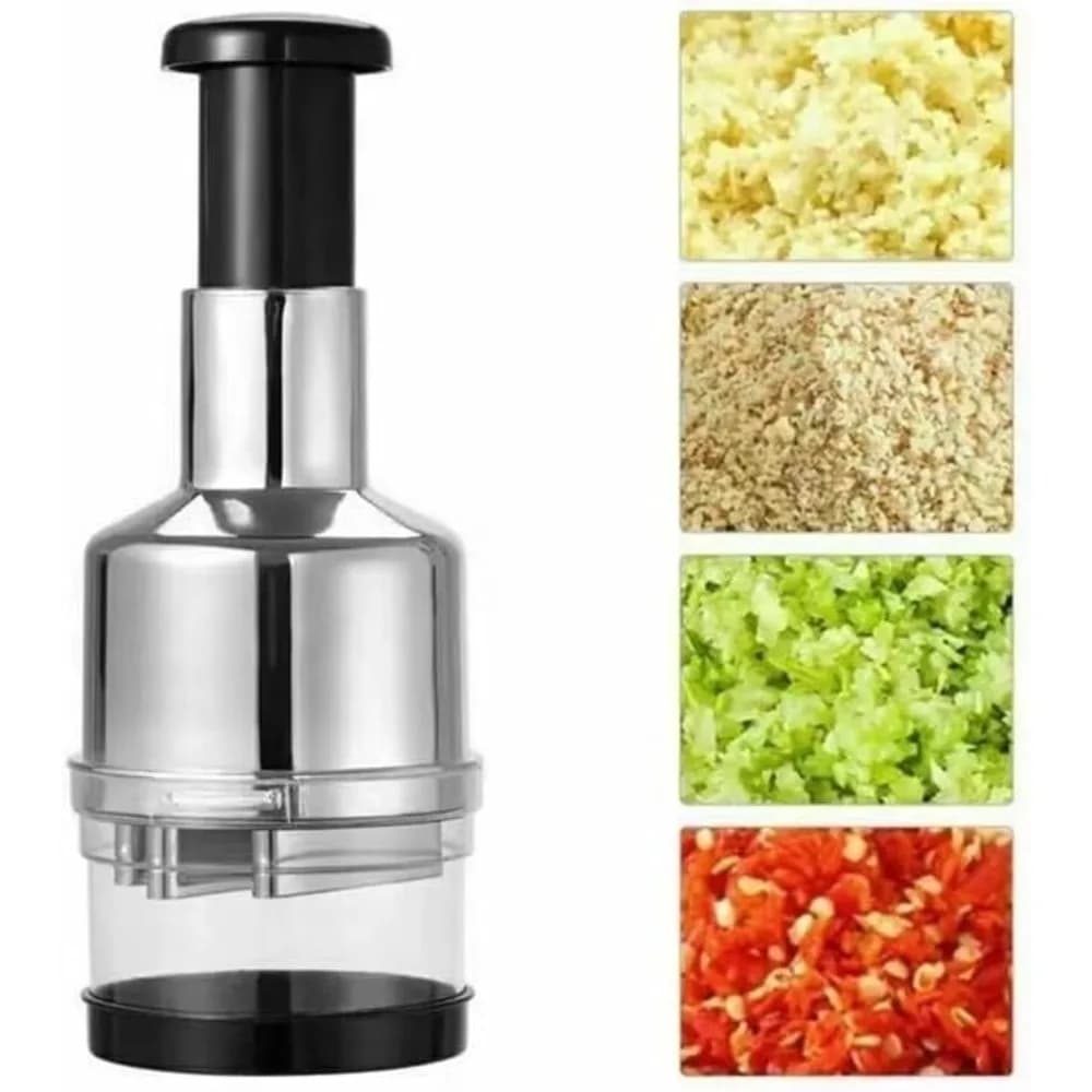 E5 Stainless Steel Vegetable Cutter Peeler Manual Garlic Masher Meat Grinder Garlic Knife Onion Dicer Food Chopper Kitchen Tool