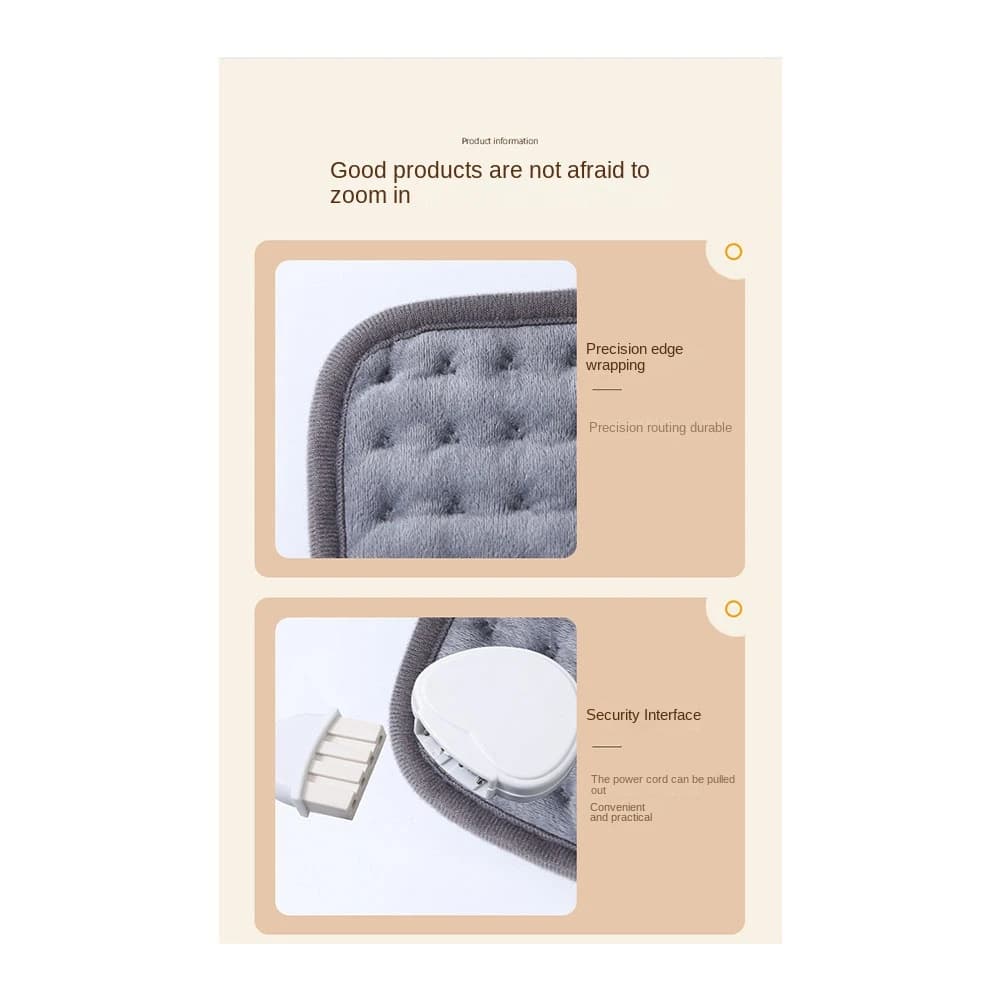 A77K 30x60cm Electric Heating Blanket Heating Pad Body Warming Blanket Wet Compresses Abundance Heating Pad US Plug