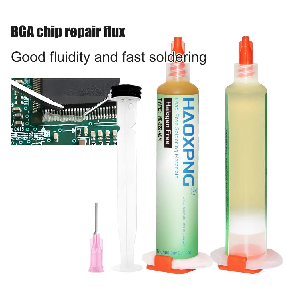 Flusso NC-559 NC-223 Origin 10cc Senza Pulizia per Saldatura SMD BGA Reballing Saldatura Saldante Pasta Flussante Avanzata a Base Olio