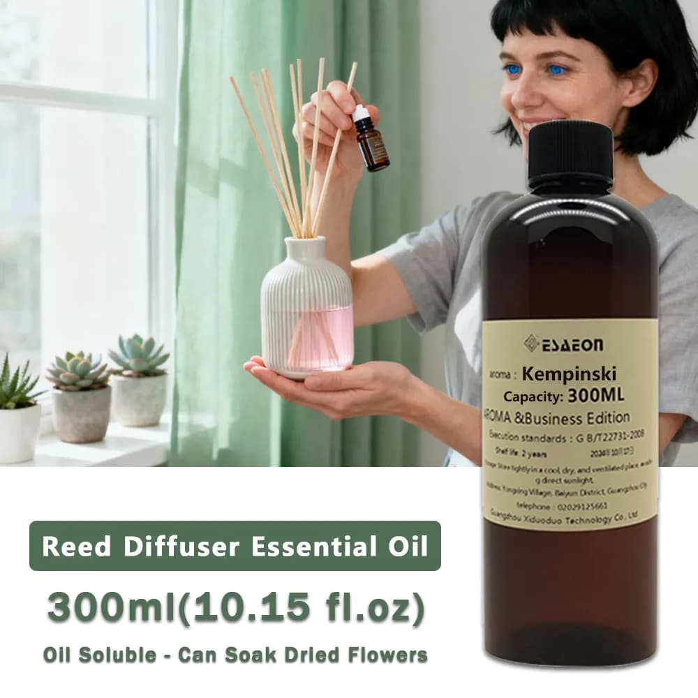 ESAEON 300ml (10.15 fl.oz) Olio Essenziale Hilton - Per Diffusori a Bastoncino, Aromaterapia Senza Fiamma e Diffusori Senza Acqua - Essenza per Diffusori