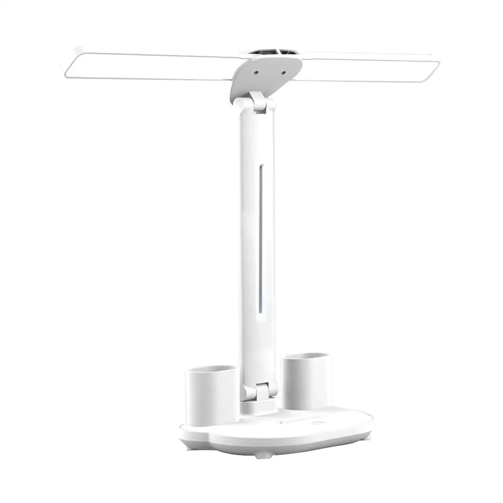 Lampada da Scrivania LED con Portapenne, Pieghevole, Interruttore Touch, Luce Notturna per Lettura, per Dormitorio, Camera da Letto, Videoconferenze, Ufficio Domestico