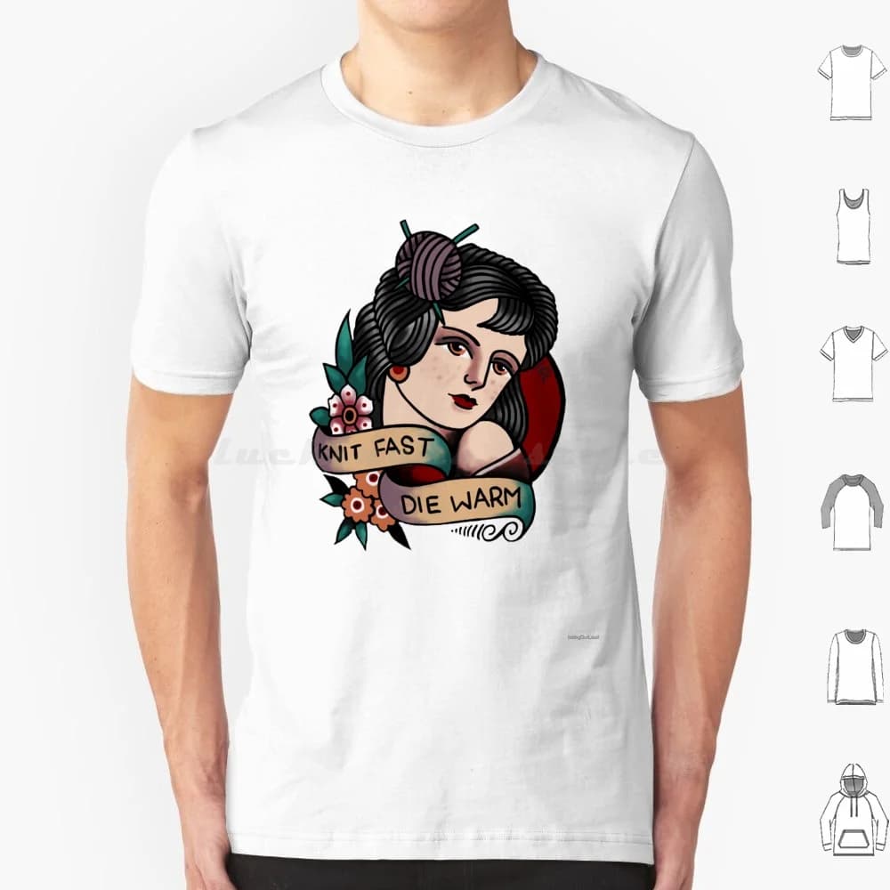 Maglia veloce, Die Warm T Shirt 6xl Cotton Cool Tee Old Classic 20 S Cartoon Warm Die Knit Maglia veloce Crochet Pop Art Culture