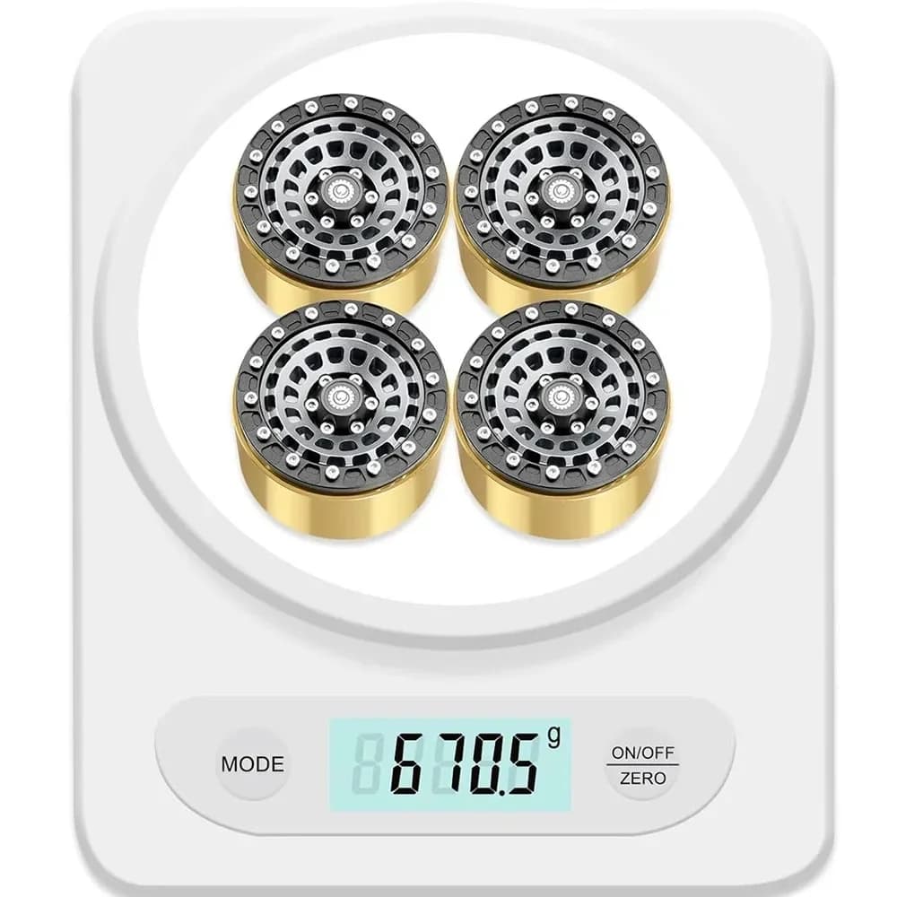 4PCS 1.9" Beadlock Wheels Aluminum Rims Upgrades for Axial SCX10 TRX4 90046 RC Crawler Car accessories