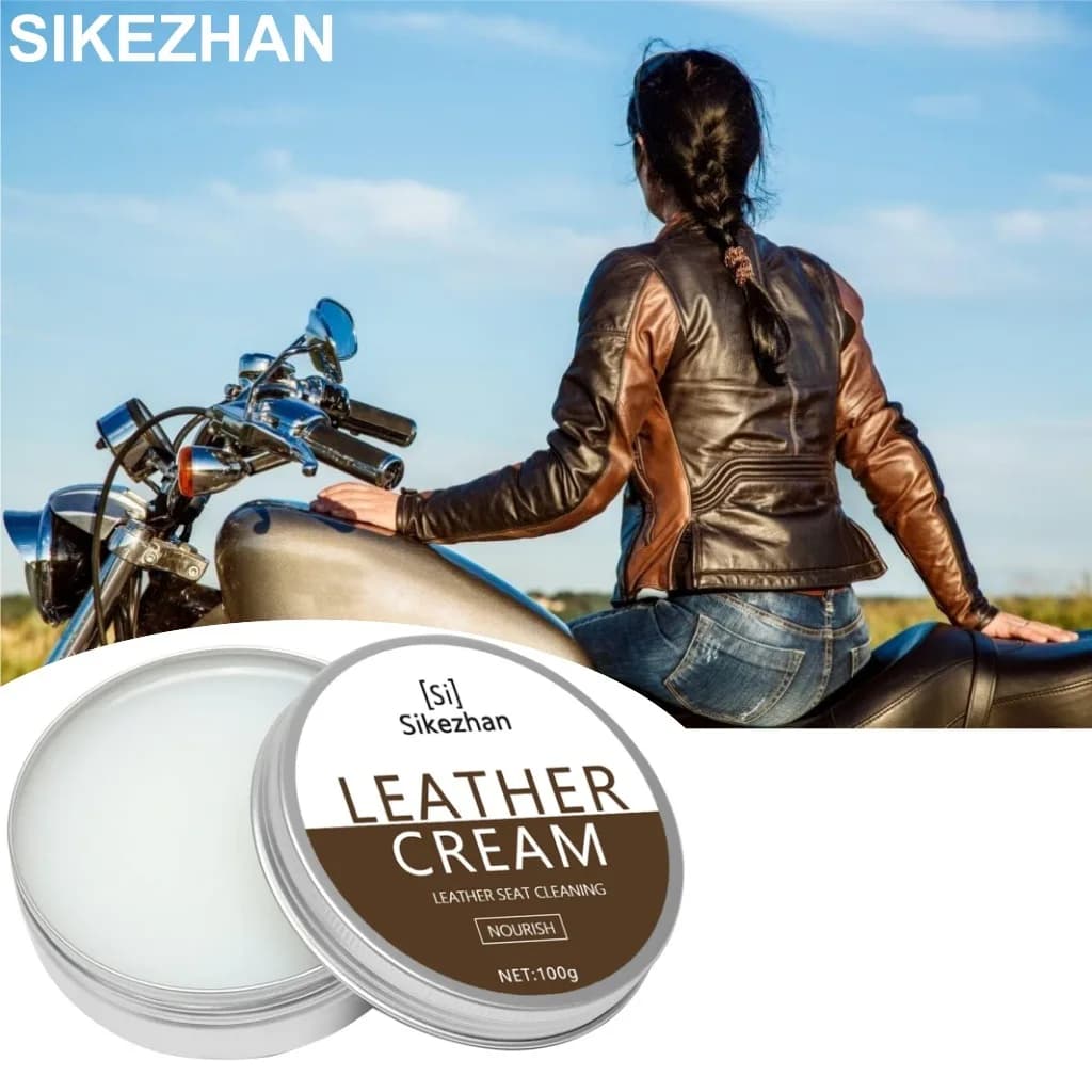 Crema per la cura della pelle del motociclo - Balsamo inodore trasparente naturale per guanti da giacca da sella in vera pelle | Nutre