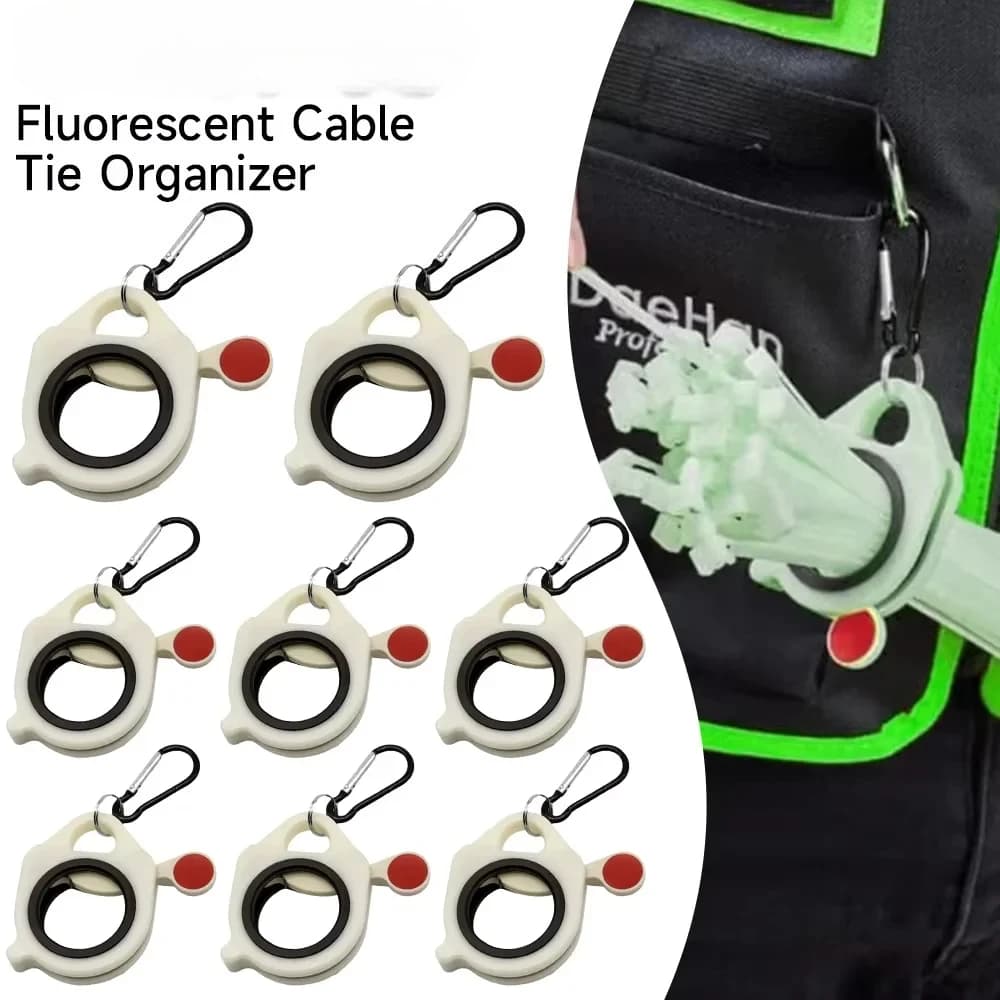Fluorescent Cable Tie Organizer, Portable Zip Tie Storage Holder, Hand‑held Cable Tie Keeper, Wire Zip Tie Arrangement
