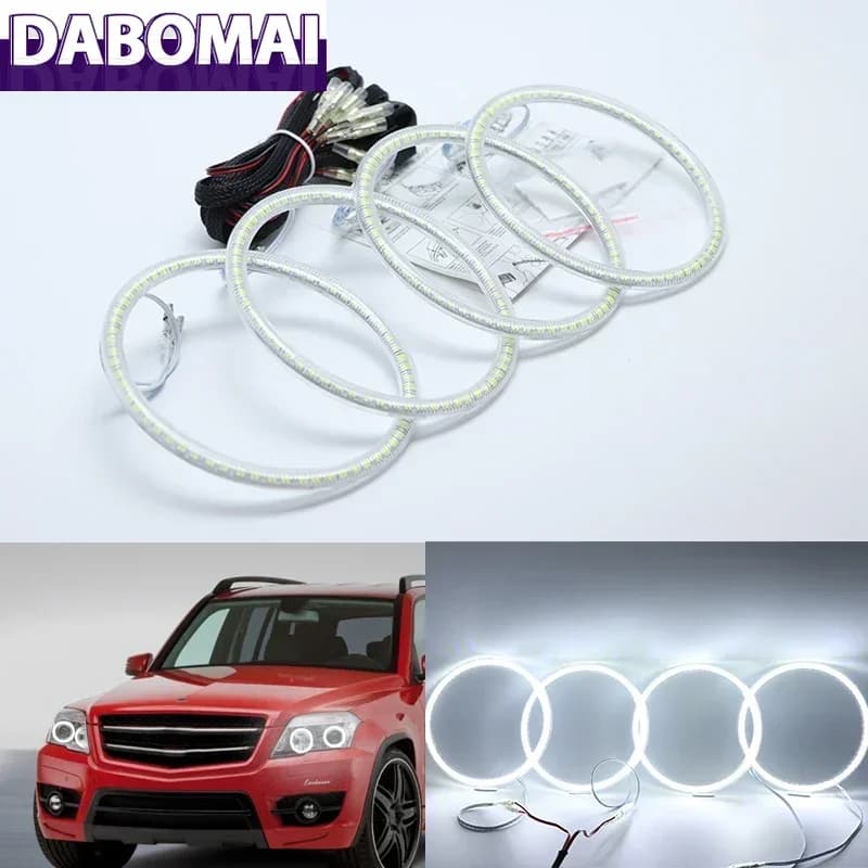 Luminous rings LED White SMD Ultra Daylights for MERCEDES BENZ GLK CLASS X204 2010 2012