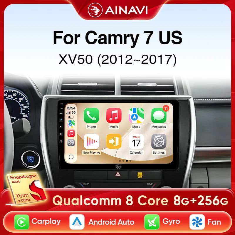 Ainavi Autoradio Per Toyota Camry 7 XV50 XV55 Versione USA 2012-2017 Wireless Carplay Android Auto Lettore Multimediale Stereo 2 Din