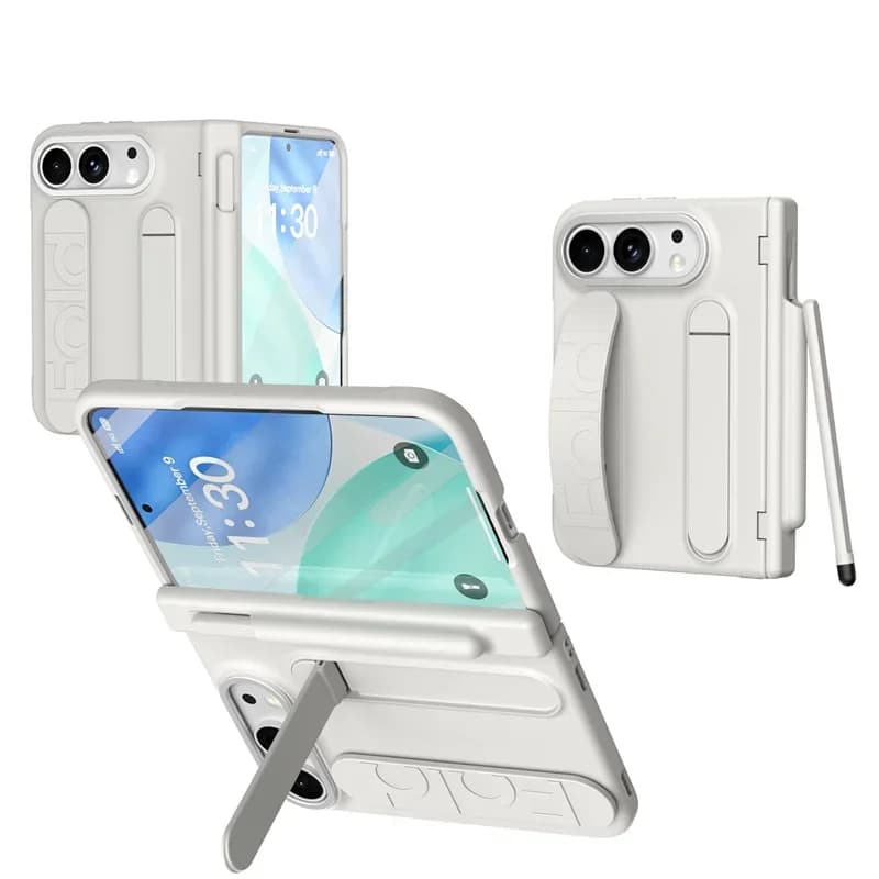 Wristband Holder Hinge Protective Phone Case For iPhone Fold Ultra With Pen Slot & S Pen Screen Protective Film Shockproof Cover