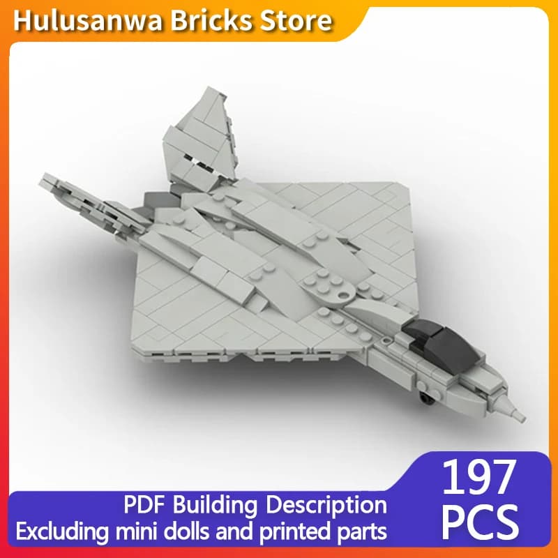 YF-23 Grey Ghost Modern Military Fighter Jets Model MOC Building Bricks War Equipment Modular Technology Gifts Children Toy Suit