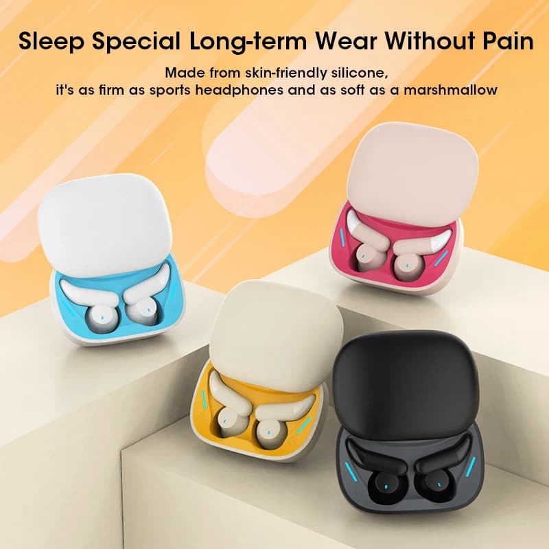 Wireless earphones for sleeping Bluetooth 5.3 TWS Invisible Noise Reduction Comfortable headphones with microphone