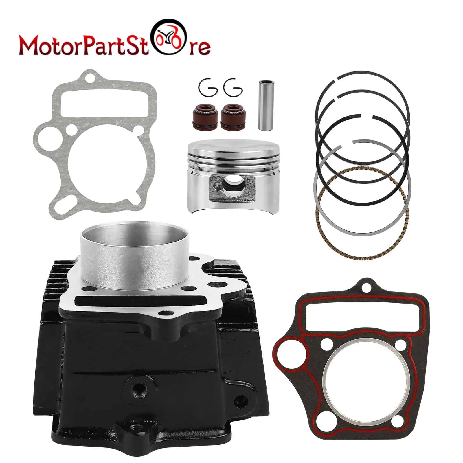Kit di ricostruzione pistone cilindro motore da 52,4 mm per cinese 110cc ATV Quad Pit Dirt Bike Go Kart Taotao Sunl SSR Coolster