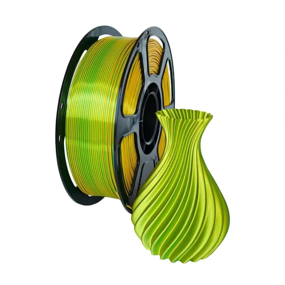Dual Color Filament 3d Printer Pla Filament 1.75mm Silk Golden Green Dual Color 1kg Spool for 3d Printing Projects Models 3d