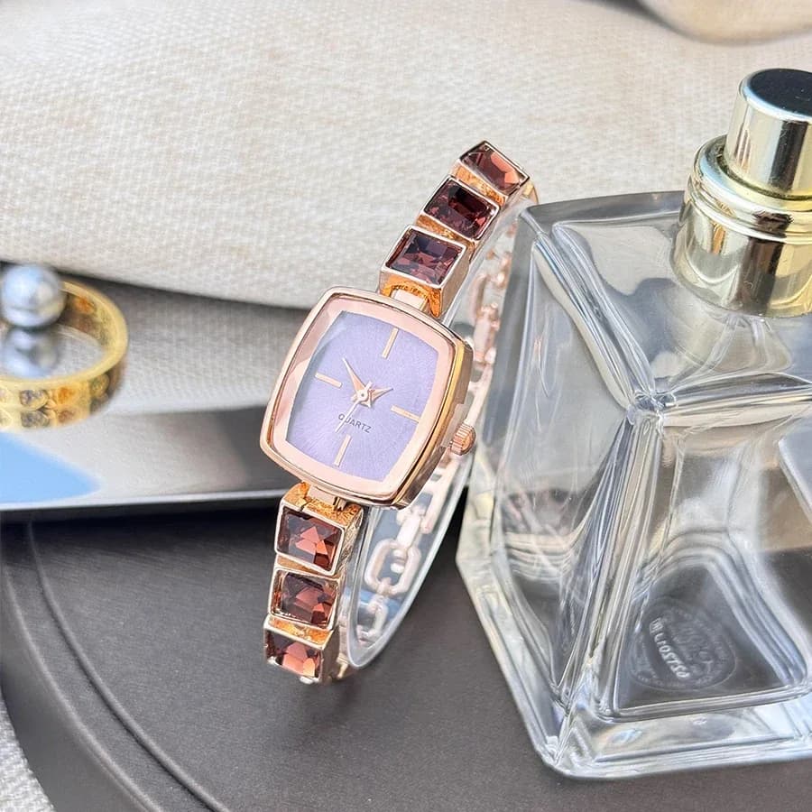 Orologio da Donna Stile Caramella Colorato, Quadrante Semplice ed Elegante, Bracciale in Lega, Orologio da Polso al Quarzo Versatile e alla Moda per Signore