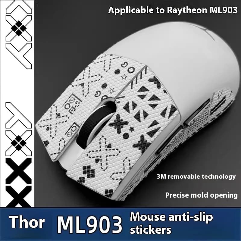 1 Set Adesivo antiscivolo per mouse per ThundeRobot ML903 Adesivi antiscivolo con nastro antisudore ICE Mouse Pattini