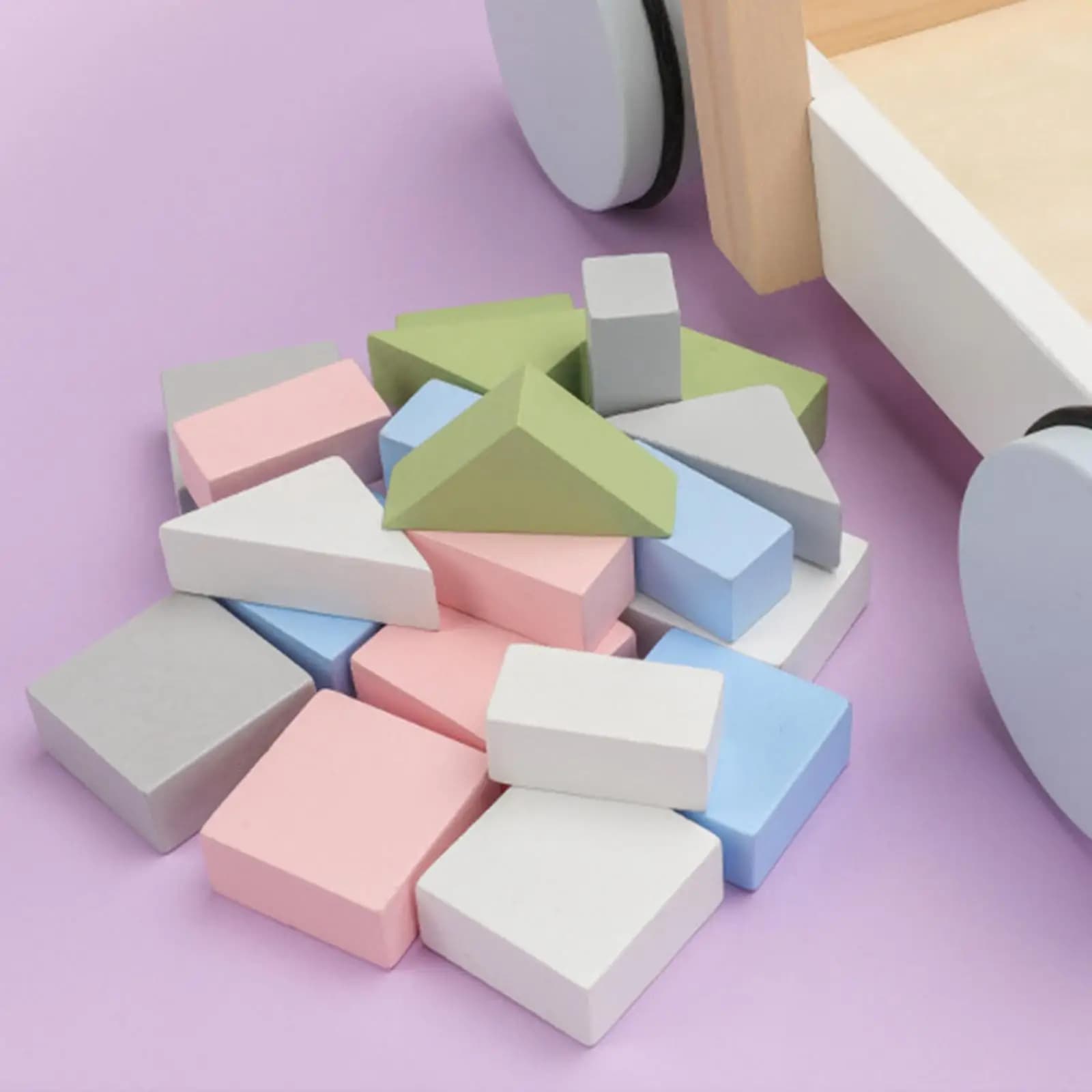 Giocattoli Educativi Colorati per Bambini, Accessori per Passeggini, Carrello in Legno, per Bambini e Neonati