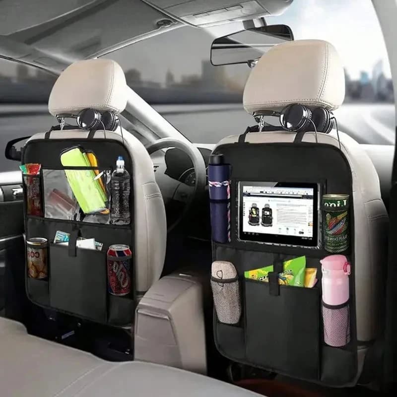 Anti kick bag backrest car storage bag backrest Oxford cloth storage bag can hold flat car chair backpack