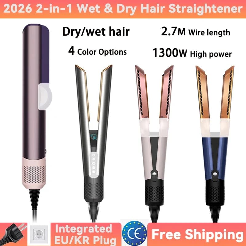 Hair Plate 2 in 1 Professional and Hair Dryer, Negative Iron with Quick Heating, Long Life Styling Tool