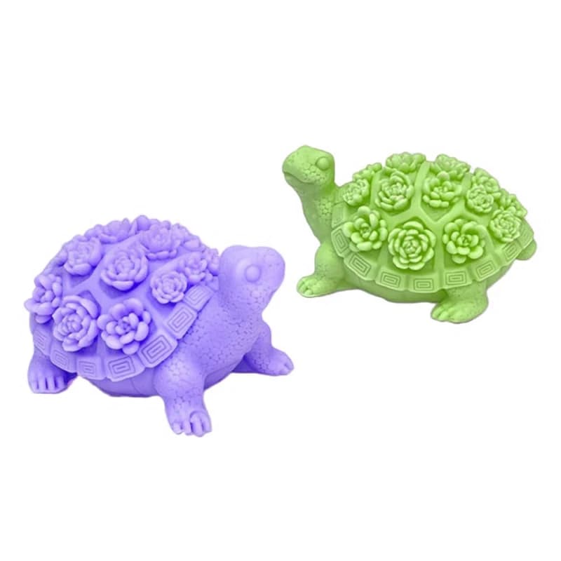 Grande stampo in silicone per tartaruga 3D fai da te tartaruga candela sapone gesso artigianato resina stampo per colata di cemento strumenti per la creazione di arte animale