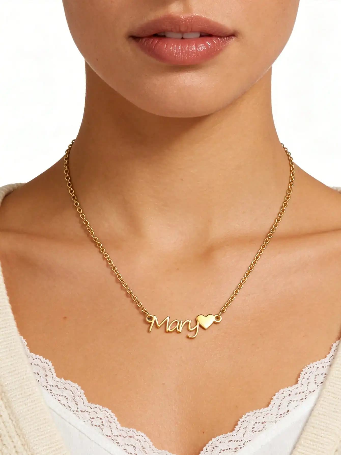 Custom Name Necklace, Personalized Letter Necklace Pendant, Girl Boy Birthday Gift, No Fade No Color Stainless Steel