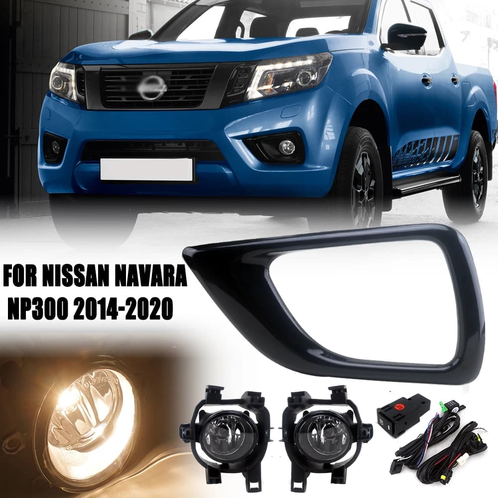 Kit di aggiornamento fendinebbia paraurti anteriore per NISSAN NAVARA NP300 versione 2014-2020 Set fendinebbia aggiuntivo interruttore + cablaggio