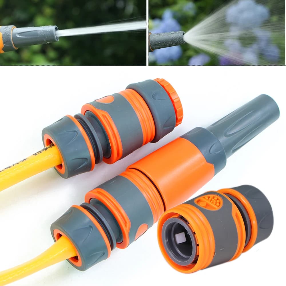 TPR Cornici e articoli da esposizione Colla Pistola ad acqua ad alta pressione 1/2 "3/4" Tubo flessibile Ugello regolabile Irrigatore per giardino Prato Irrigazione Autolavaggio Spruzzatore