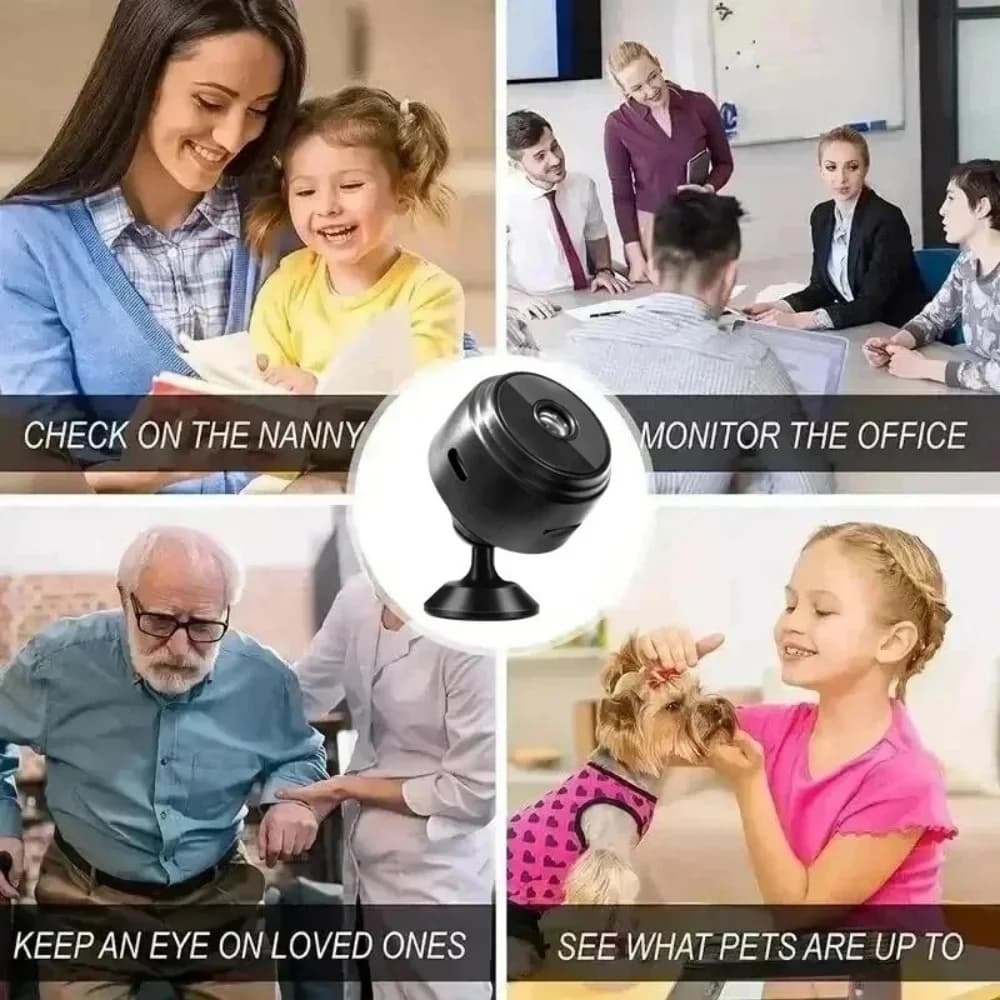 Telecamera WiFi Wireless A9 Mini per Sicurezza e Monitoraggio, Registratore Video Smart per Casa, Videocamera di Sorveglianza con Protezione Remota per Bambini