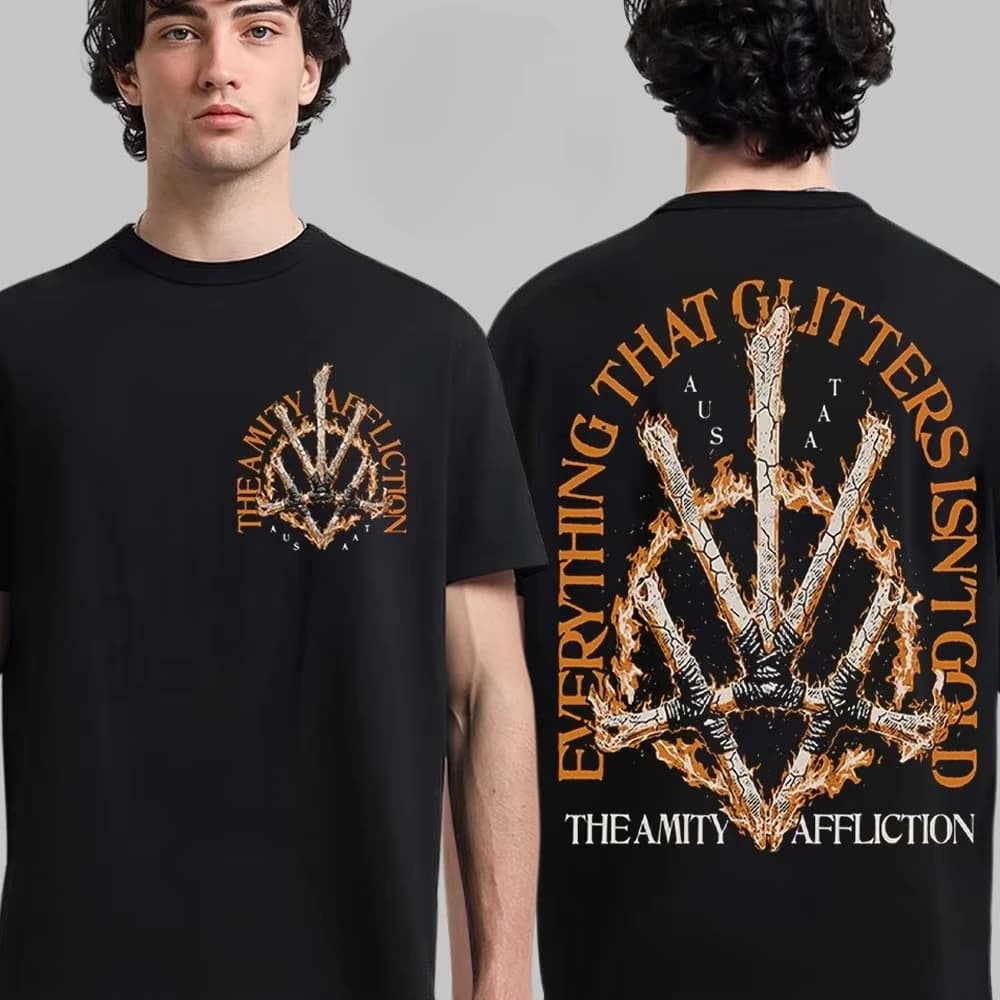 Nuova maglietta The Amity Affliction Cotton Band, t-shirt estiva alla moda, casual, vintage, abbigliamento da uomo, t-shirt da donna