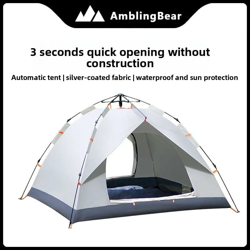Tenda portatile istantanea a montaggio rapido, tenda da campeggio impermeabile con protezione solare per escursioni, backpacking e sopravvivenza nella natura selvaggia