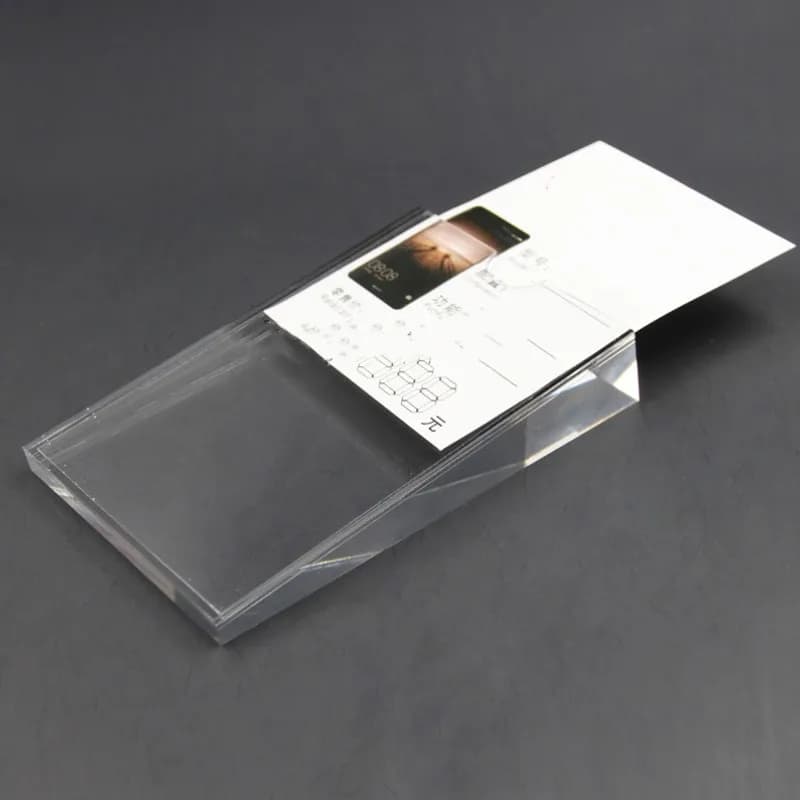 2 Pieces Transparent Acrylic Table Stand for Labels Price Phone/Tablet, Digital Product Display for Retail Stores